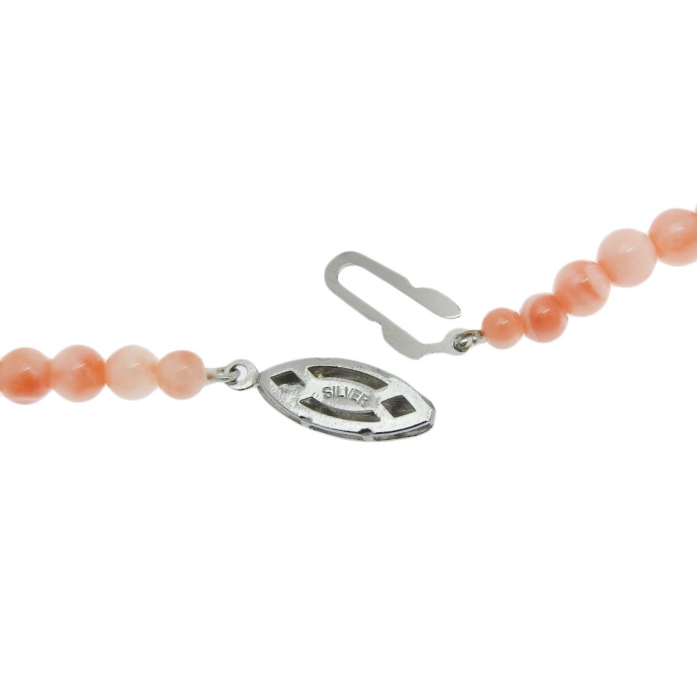 珊瑚、サンゴ、コーラル、ネックレスネックレス7.7mm、重约21.5g 楽天市場】桃珊瑚 本ボケ珊瑚 7mm-7.5mm玉 一連ネックレス 62cm