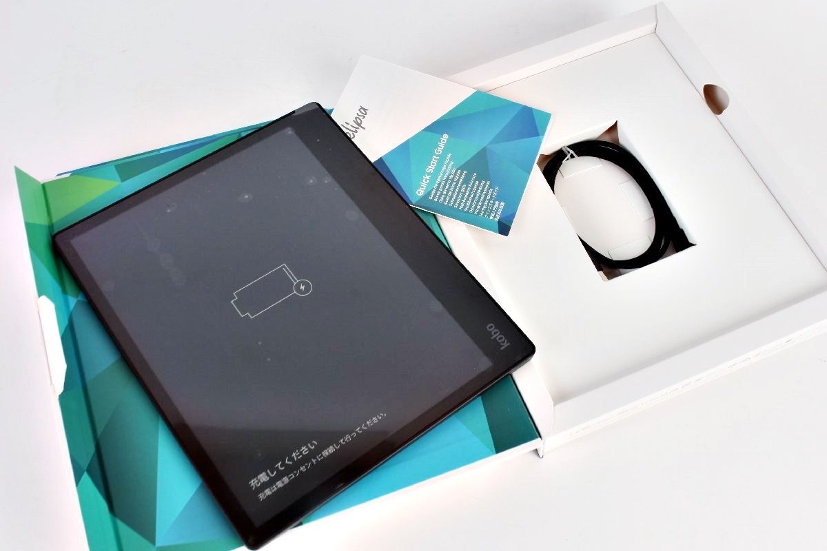 Kobo Elipsa Pack 電子書籍リーダー スレートブルー N604-KJ-BK 32GB スタイラスペン 専用スリープカバー コボ 展示品 デモ機 R2502-107 Kobo Elipsa Pack 電子書籍リーダー スレートブルー N604-KJ-BK