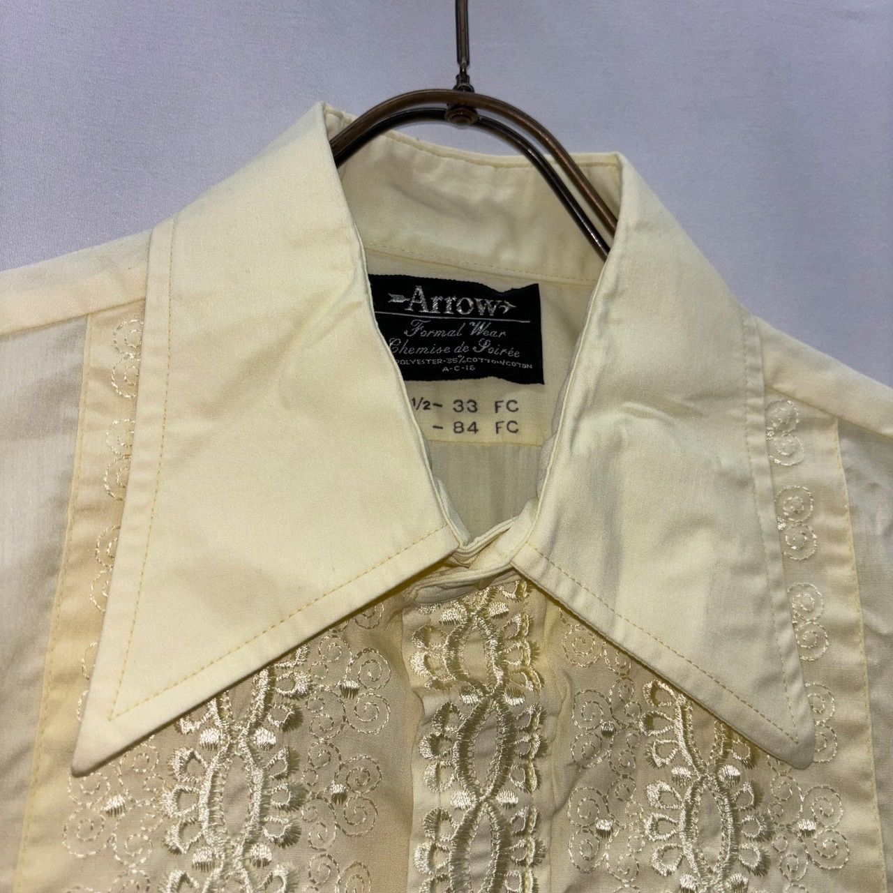 深みのある 70s ARROW Chemise de Soirée ドレスシャツ shirt カフスシャツ