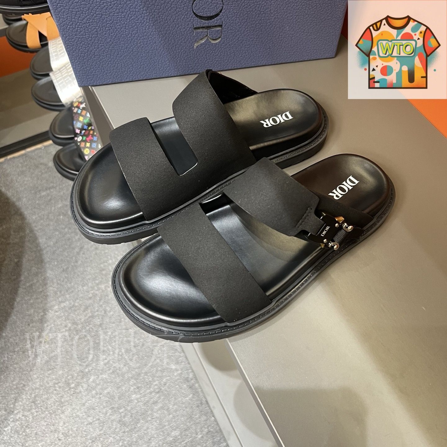 Dior ディオール H-Town シリーズ Oblique 厚底スリッパ03-3