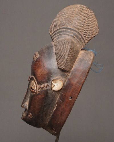 まっくん　アフリカ美術　コートジボワール　バウレ族　マスク　仮面インテリア bogolanmarket_mask384