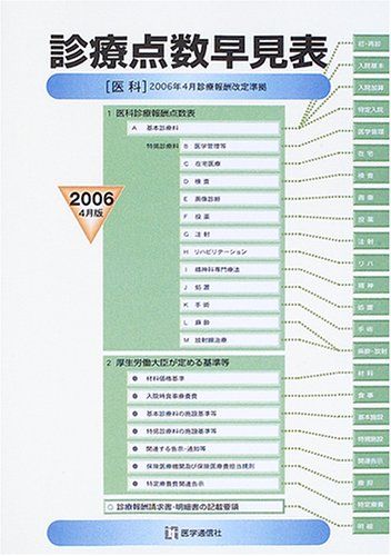 診療点数早見表 (2006年4月版) 診療点数早見表とテキストセット