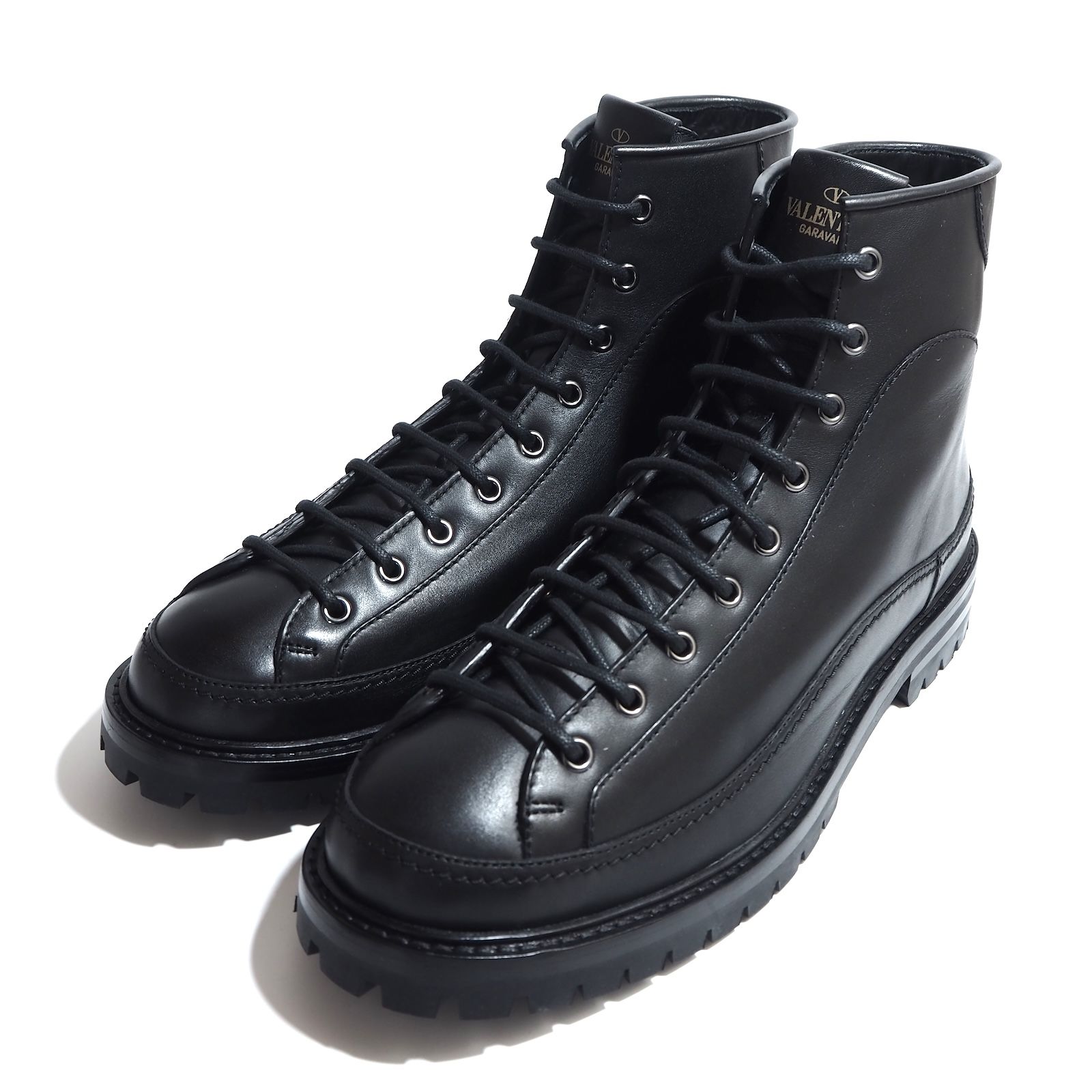 △未使用 ヴァレンティノ VALENTINO Garavani レザー ワークブーツ 43 