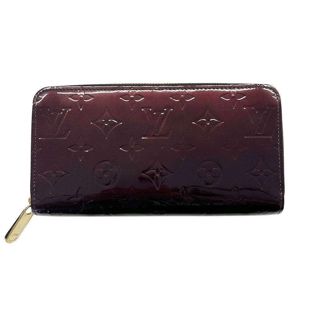 美品 ルイヴィトン ジッピー ウォレット 長財布 ヴェルニ アマラント LOUIS VUITTON ルイヴィトン ヴェルニ アマラント ジッピー
