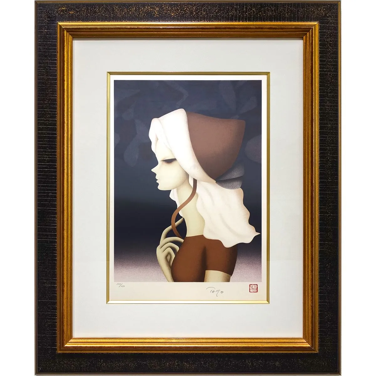 2142 東郷青児 美人画 複製画 洋画家 二科会 額装 2142 東郷青児 美人画 複製画 洋画家 二科会 額装 2025年最新】東郷青児