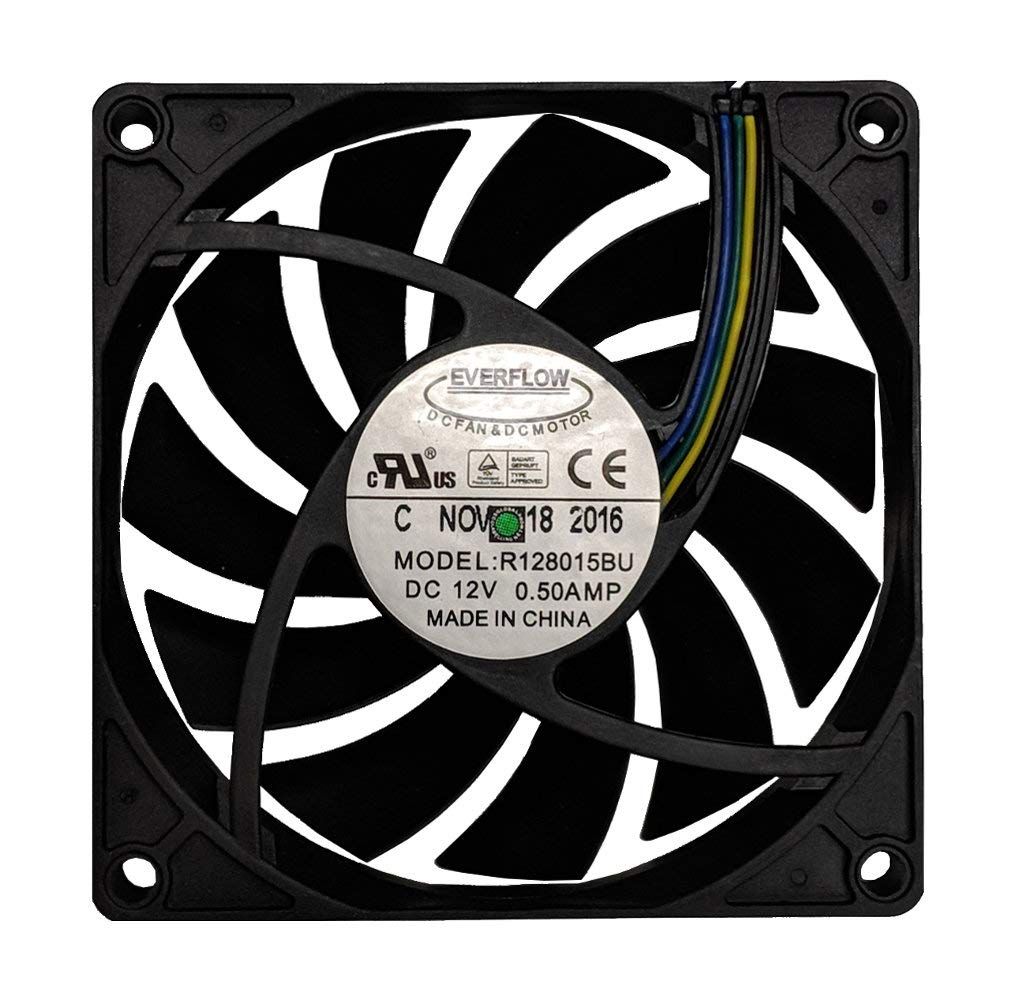 Everflow 80x80x15mm 超高速 12V DCファン PWM モデル R128015BUAF 