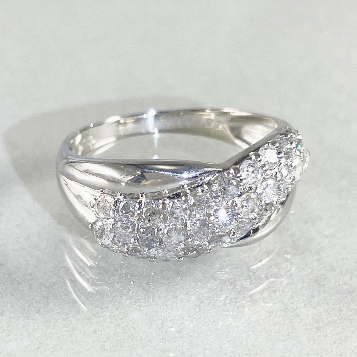Pt900 天然ダイヤモンド 1.00ct パヴェリング - メルカリ