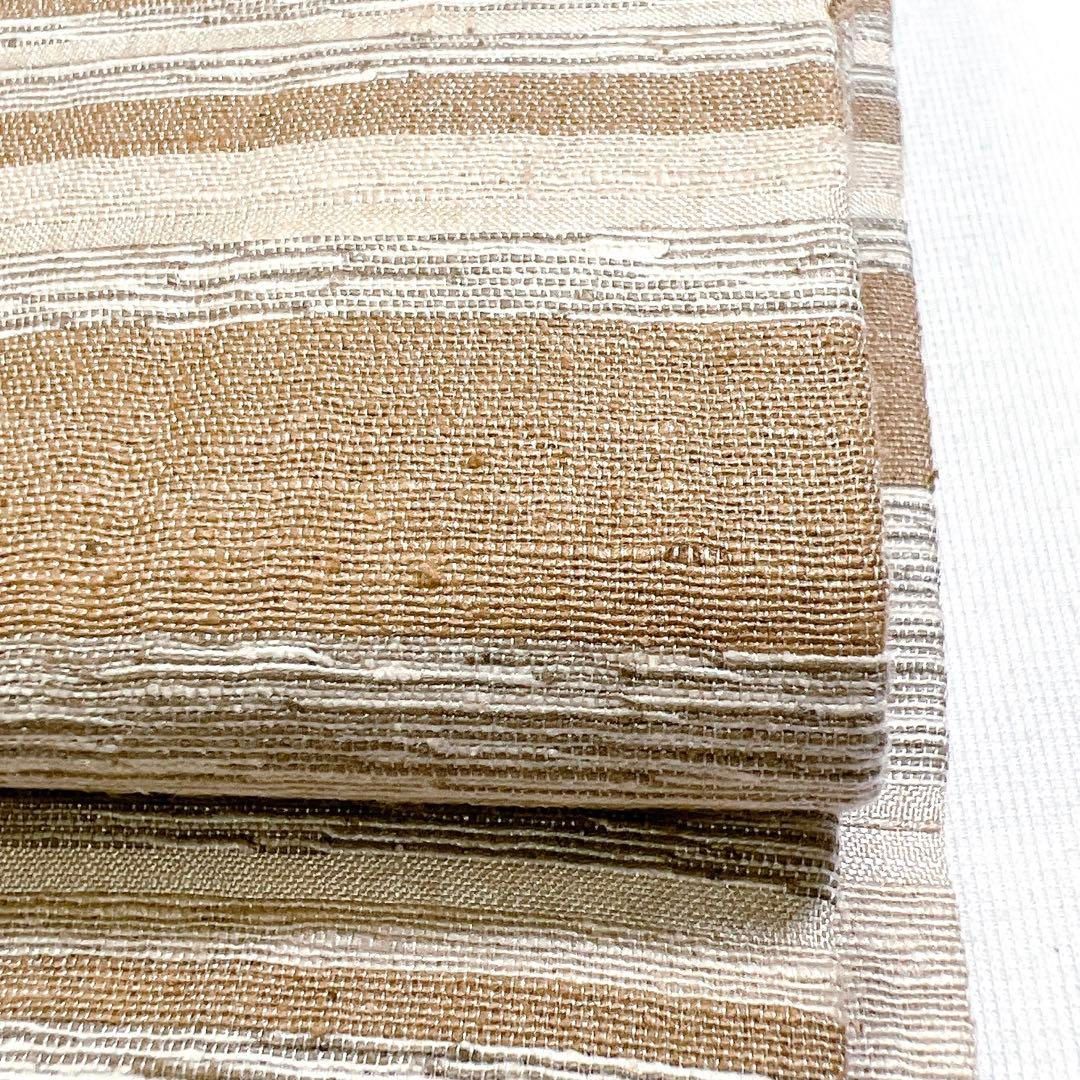 未仕立て 未着用 ムガシルクの横縞袋帯 着物 114w - メルカリ 