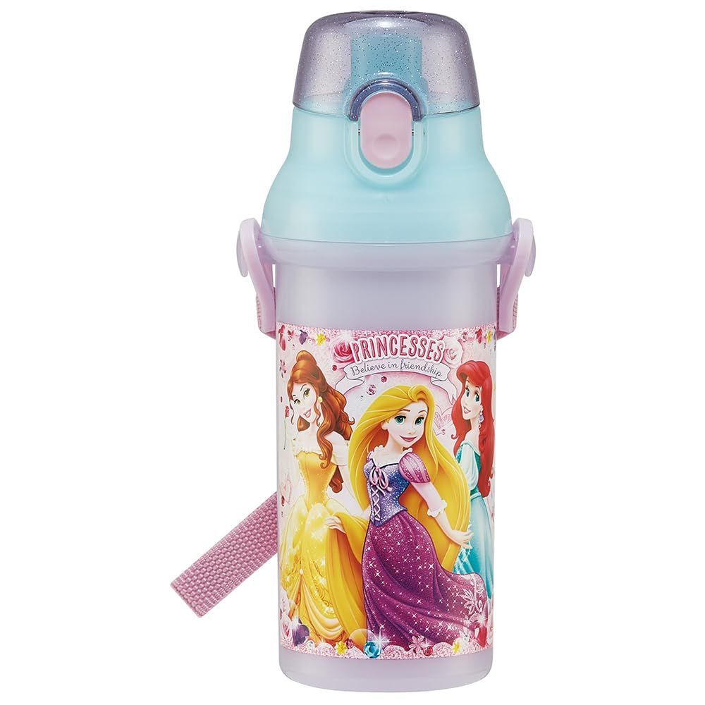 【新着商品】日本製 軽量 子供に優しい プラスチック製 抗菌 子供用 480ml PSB5SANAG-A 24 プリンセス ディズニー 水筒 スケーター(Skater)