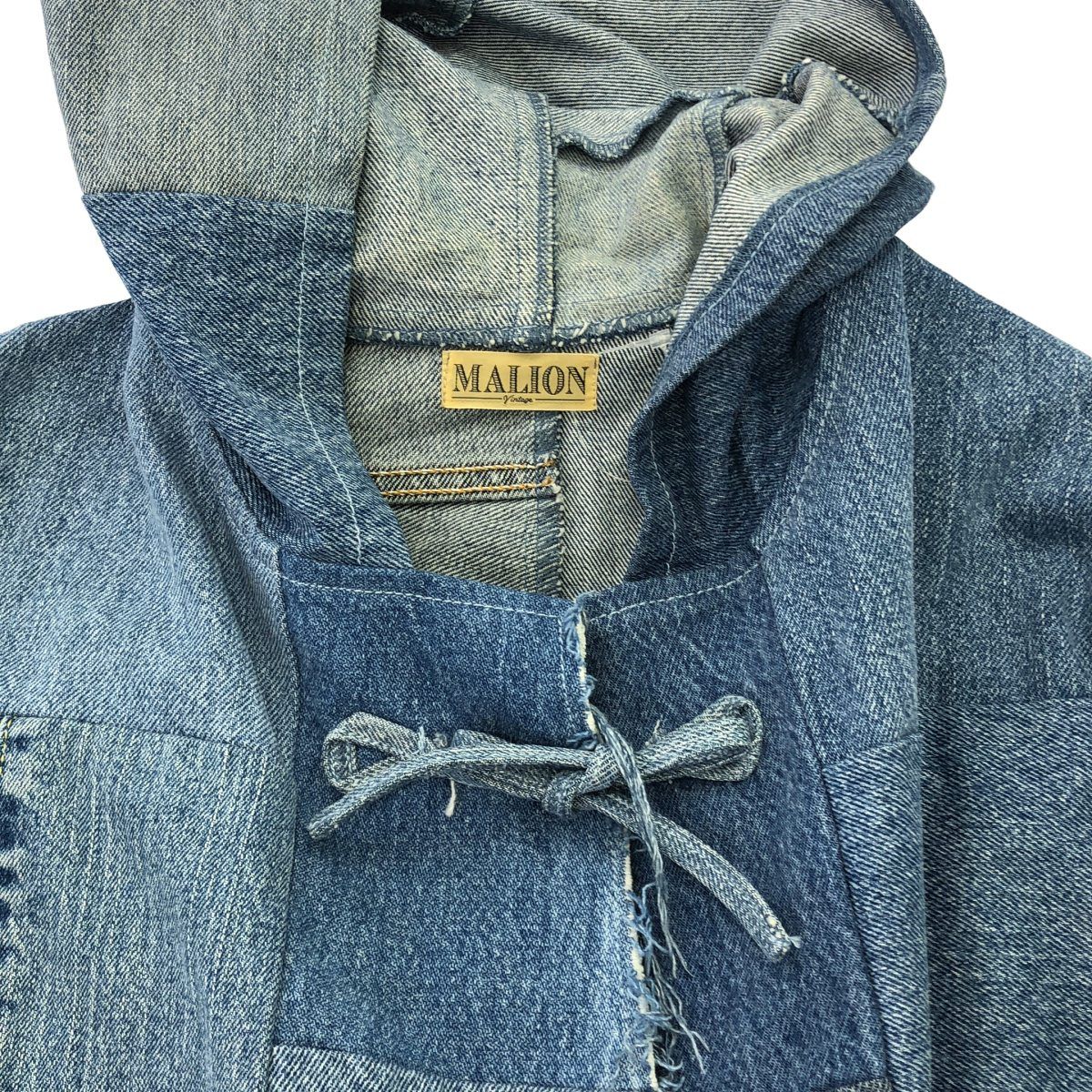 MALION vintage マリオンヴィンテージ パッチワークフーデッドデニム