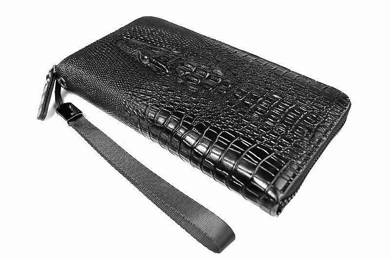 ★美品★ BLACK SIGN クロコ型押し レザー 長財布 BLACK BLACK SIGN NEW ITEM!! : mambo