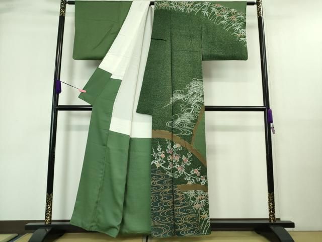 平和屋着物■極上　皇室デザイナー　中村乃武夫　訪問着　雪輪　松竹梅　金彩　逸品　DZAA7595kh5 平和屋着物□極上 皇室デザイナー 中村乃武夫 訪問着 雪輪 松竹梅 金彩