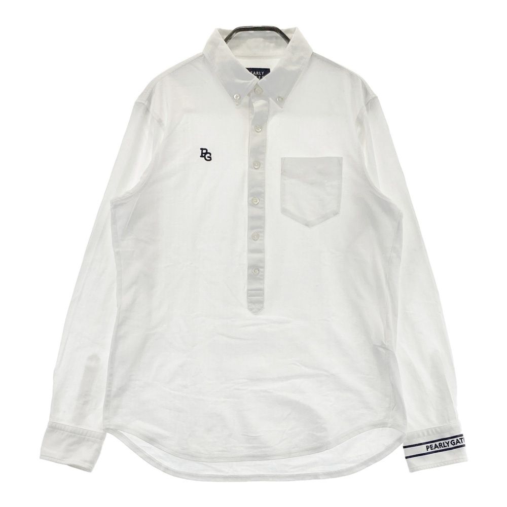 サイズ 4 PEARLY GATES パーリーゲイツ 長袖ポロシャツ ボタンダウン ホワイト系 240101533263 ゴルフウェア メンズ ストスト