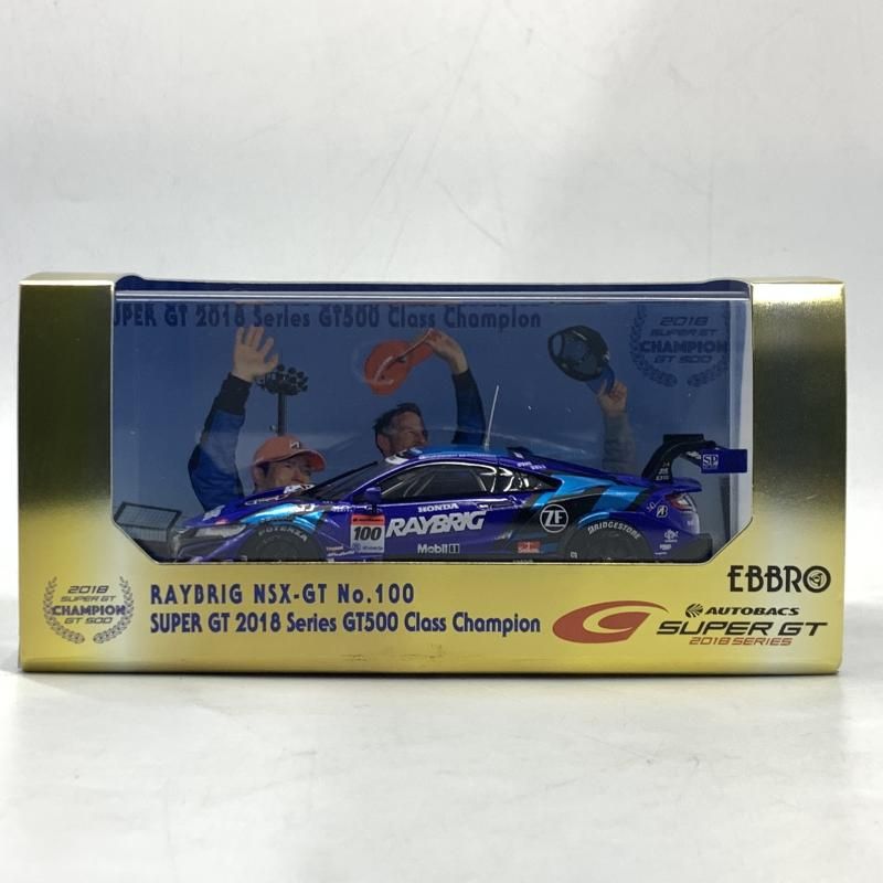 中古】1/43 EBBRO RAYBRIG NSX-GT SUPER GT GT500 2018 Champion