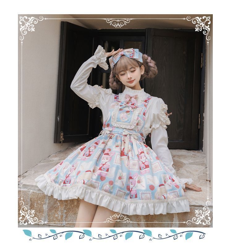 昭和来信 しょうわらいしん キャミワンピース オリジナルデザイン 豪華ロリータ洋装 JSK高腰背帶裙 日常優雅ロリータワンピース リボン付き 豪華セット 文化祭 イベント用 撮影会 プレゼント 仮装 ハロウィン