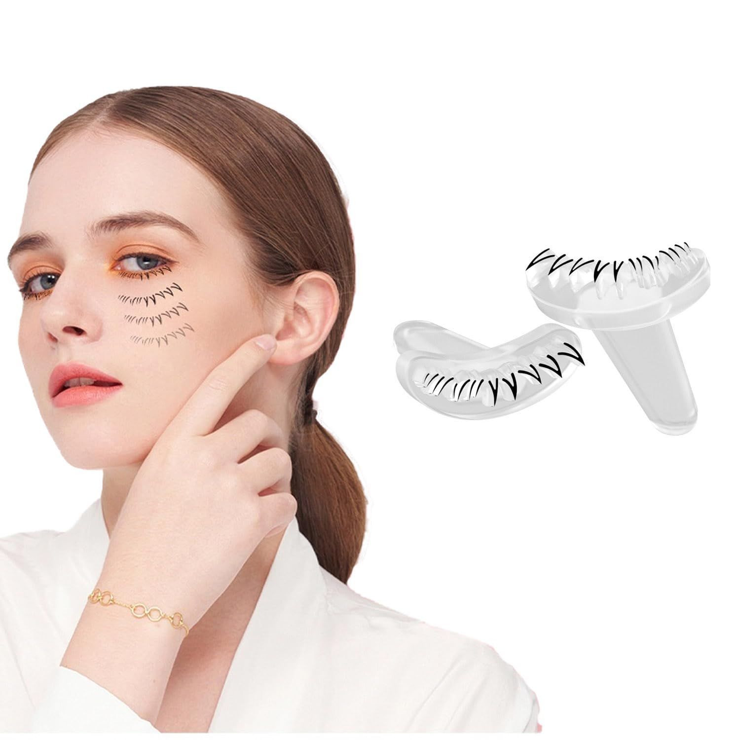 商品 再利用 なまつげプリント 1ペアのアイメイクアップツール メイク初心者向けの まつげスタンプツール DIY 下まつげスタンプツール 下まつげエクステ NEW ナチュラルな外観 2025