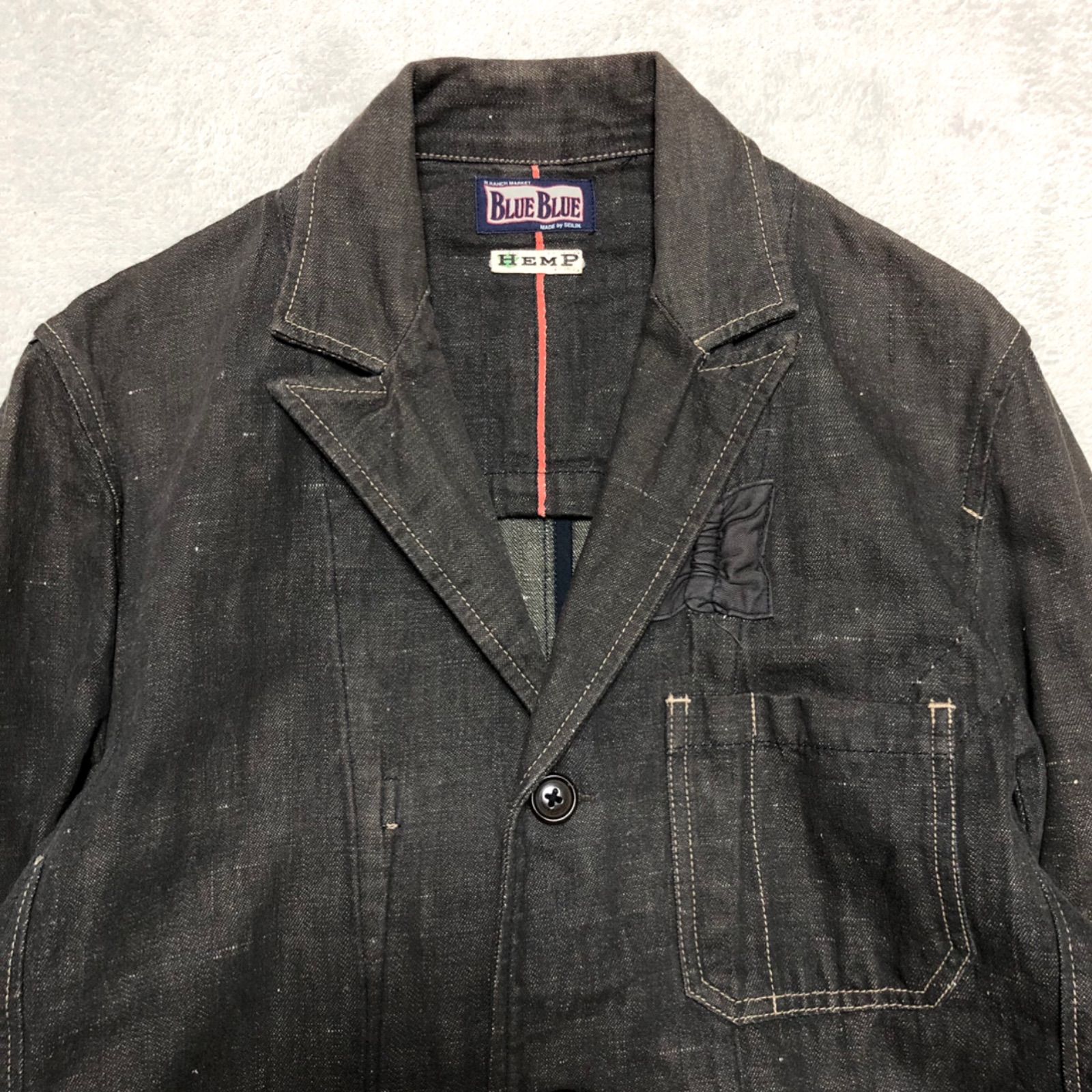 NEIGHBORHOOD ブラックデニム カバーオール テーラードジャケット NEIGHBORHOOD ネイバーフッド 11AW B.I HIRED/C-JKT デニム
