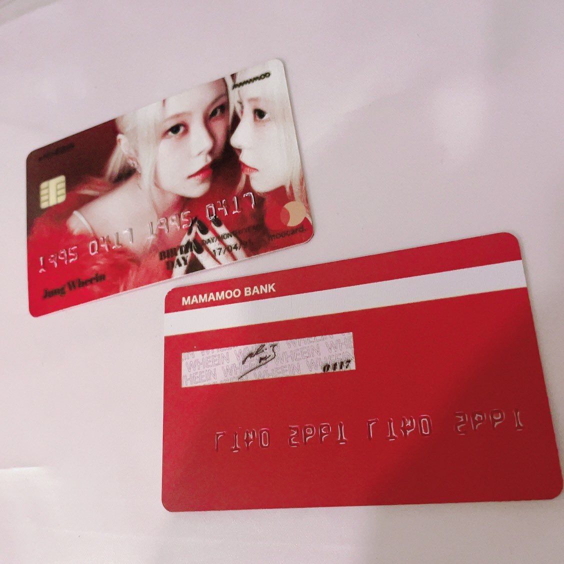 mamamoo wheein フィイン　フレーム2枚 MAMAMOO WHEEIN フィイン 2024 センイルセット クレカ風PVCカード