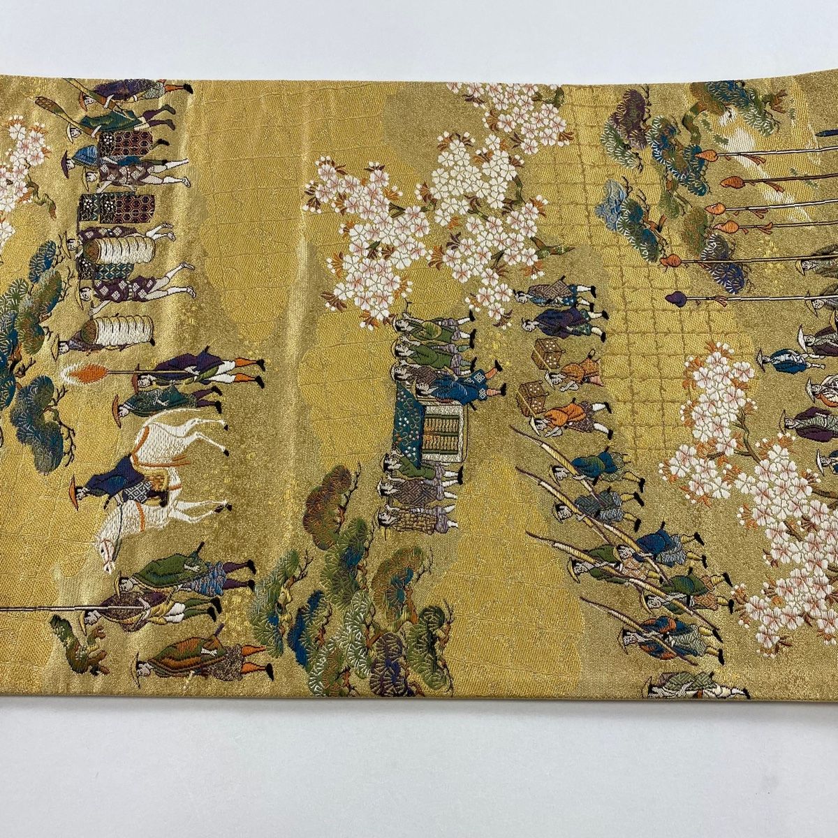 D 夏物 雲に花 金糸 牡丹 唐草 露草 黒色 六通 正絹 薄物 絽 紗 袋帯 D 夏物 雲に花 金糸 牡丹 唐草 露草 黒色 六通 正絹 薄物 絽 紗