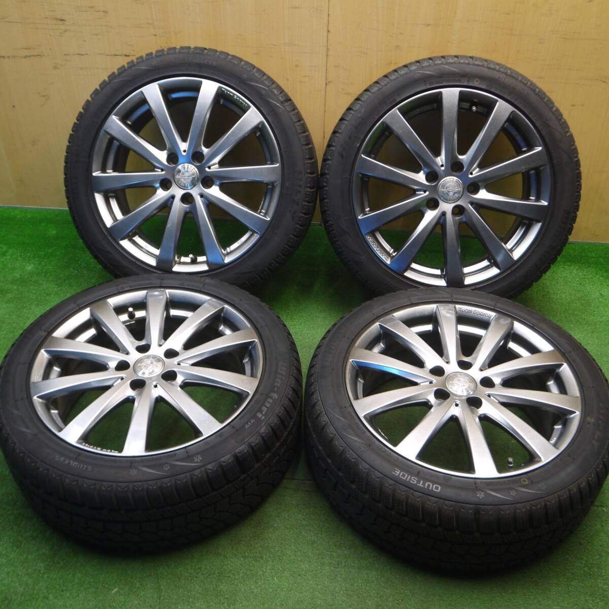 スパルコ　スタッドレス　17インチ【バリ溝】 バリ溝！21年！キレイ！9.5分☆ボルボ 等 Team Sparco 225/45R17