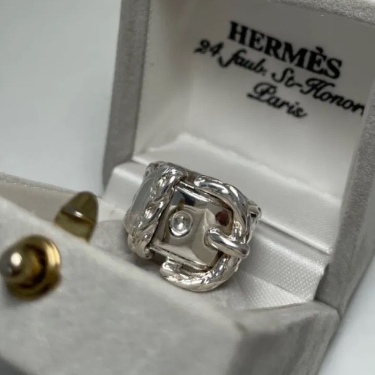超極美品 HERMES ブックルセリエ ディアンヌ ベルト リング - メルカリ