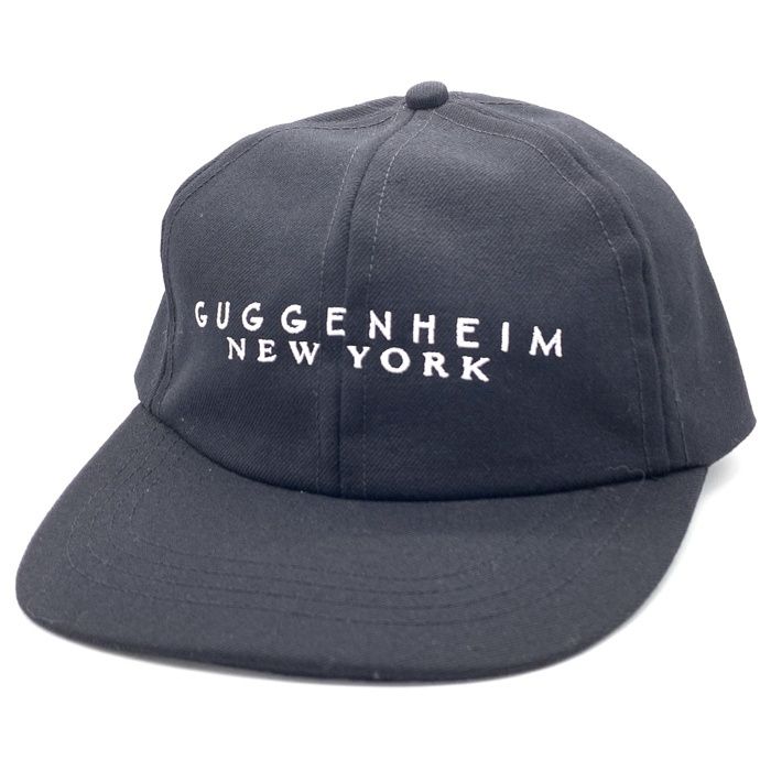 90 s GUGGENHEIM NEW YORK グッゲンハイム美術館 刺繡 6パネルキャップ ブラック