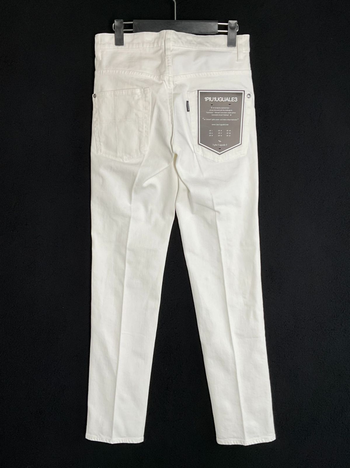 【未使用品】1piu1uguale3 CPテーパードデニムパンツ サイズ3 未使用 1piu1uguale3 ウノピゥウノウグァーレトレ 5 ホワイト CP