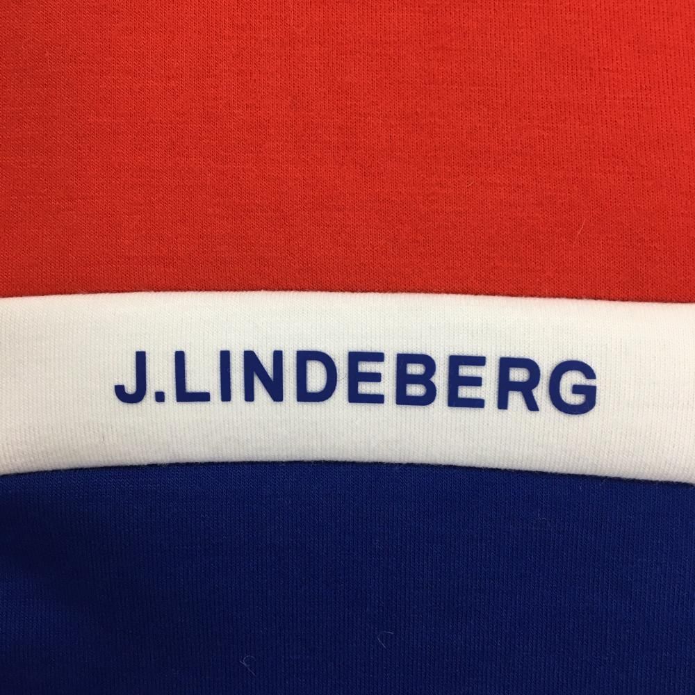 美品】ジェイリンドバーグ ジップパーカー ブルー×レッド×白 バイ