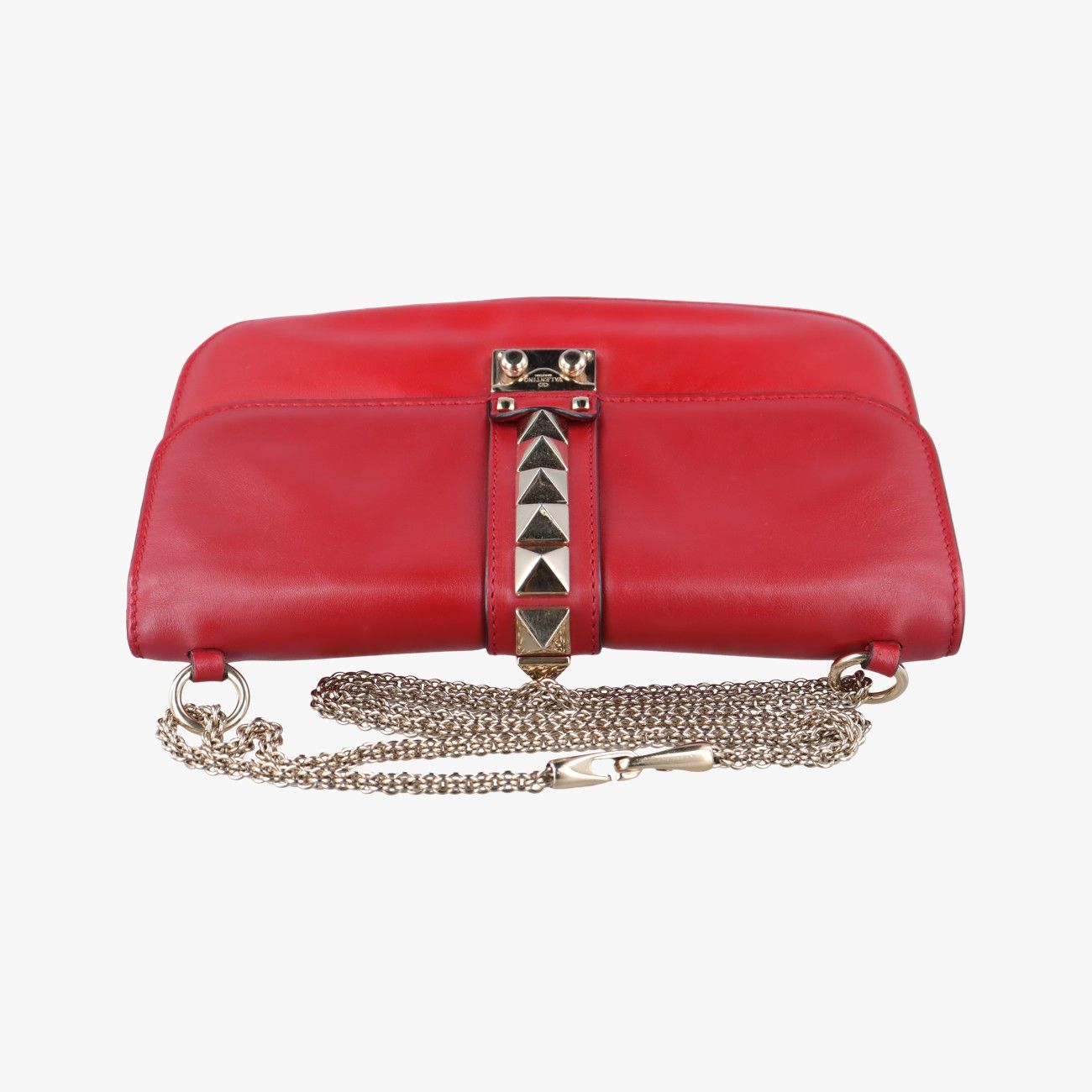 VALENTINO ミックスツイード スタッズ キュロット レッド 36 ヴァレンティノValentinoロックスタッズグラムロックミディアム