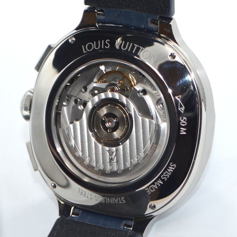 ルイ・ヴィトン LOUIS VUITTON ヴォヤージャー Q7D60 ブルー SS 自動 