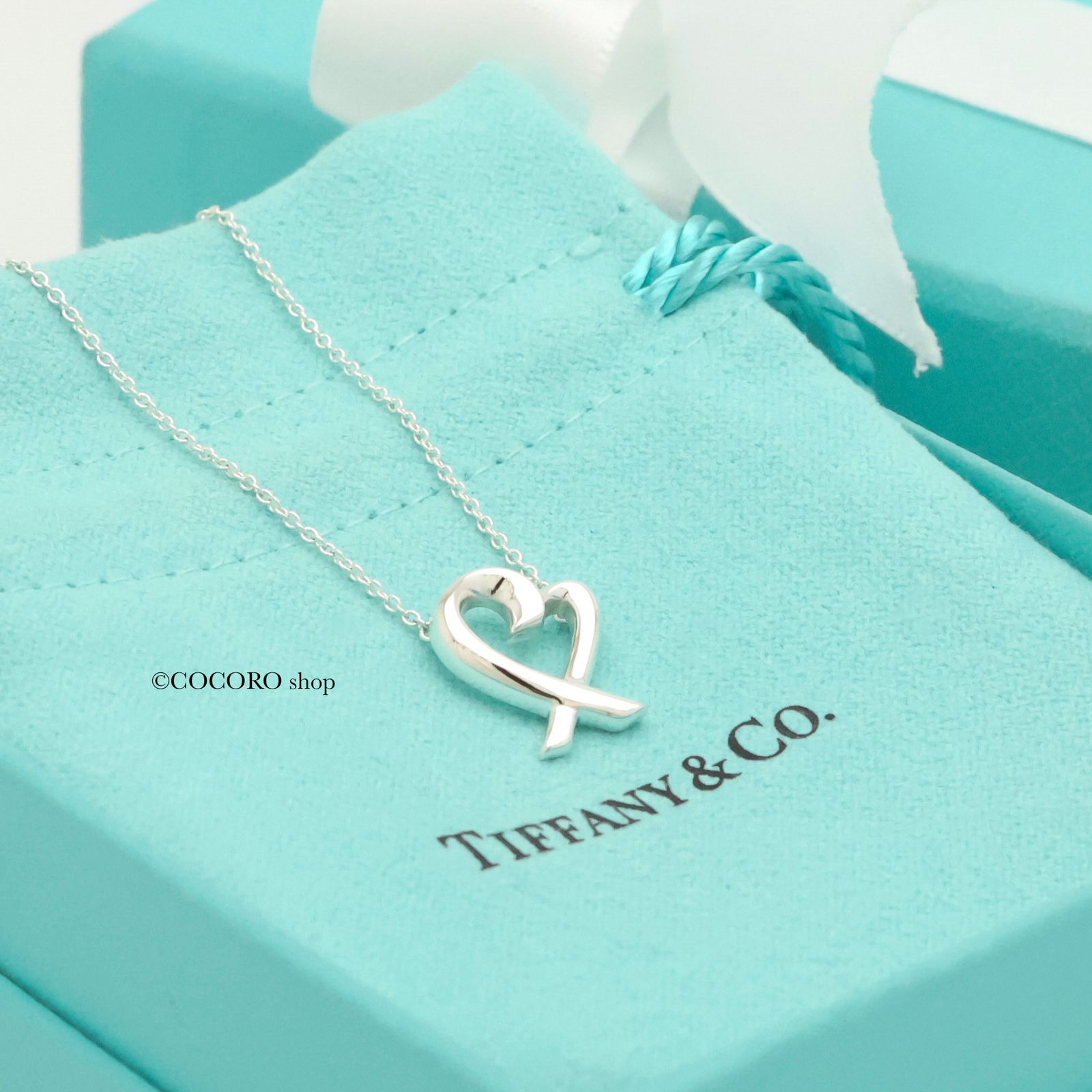 【美品】ティファニー ラビングハート パロマピカソ ネックレス 925 付属品付 TIFFANY&Co. 並行輸入品 ティファニー TIFFANY ネックレス