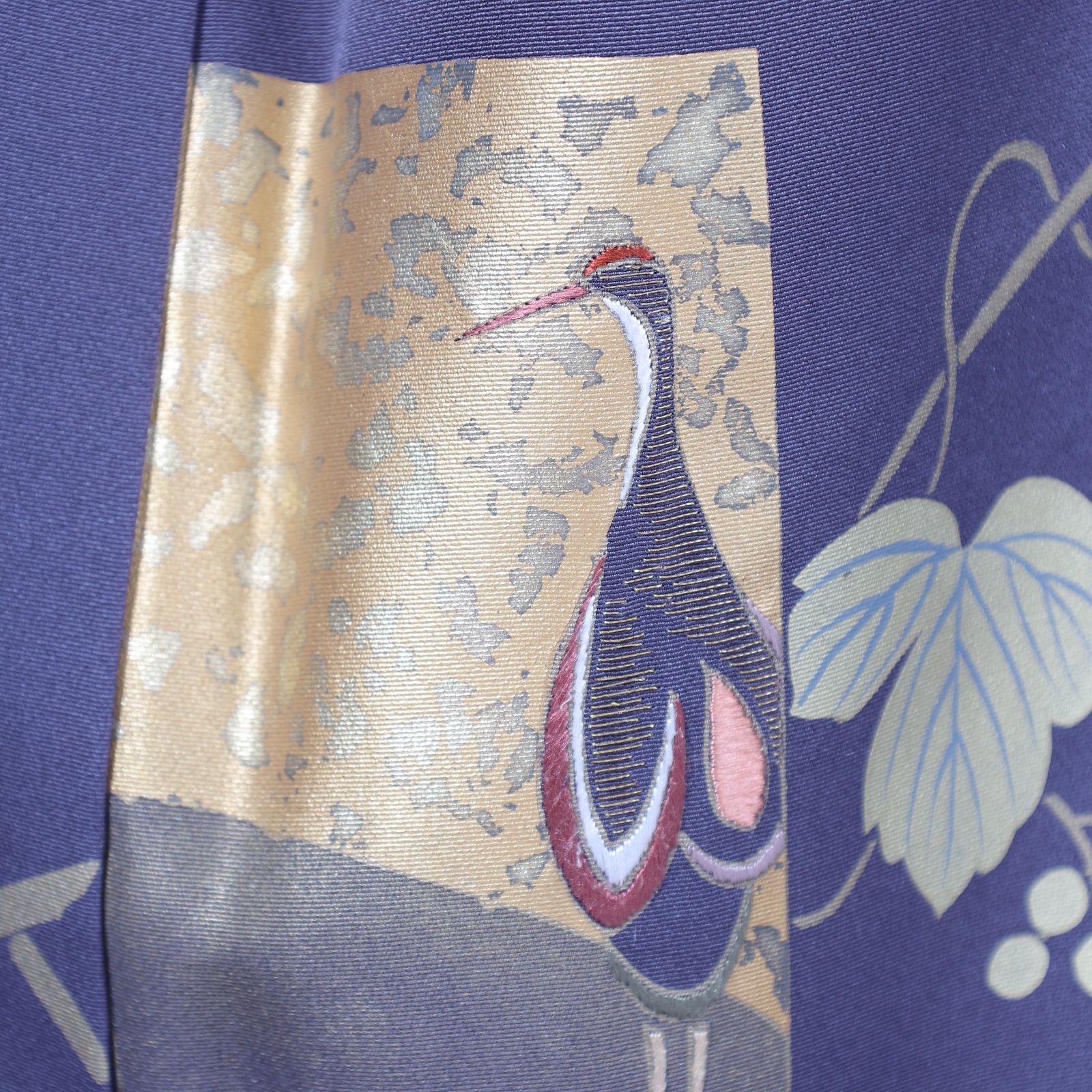 着物　訪問着　紫　刺繍　ゴールド　箔　松　葡萄　/C6 着物 訪問着 紫 刺繍 ゴールド 箔 松 葡萄 /C6 - メルカリ