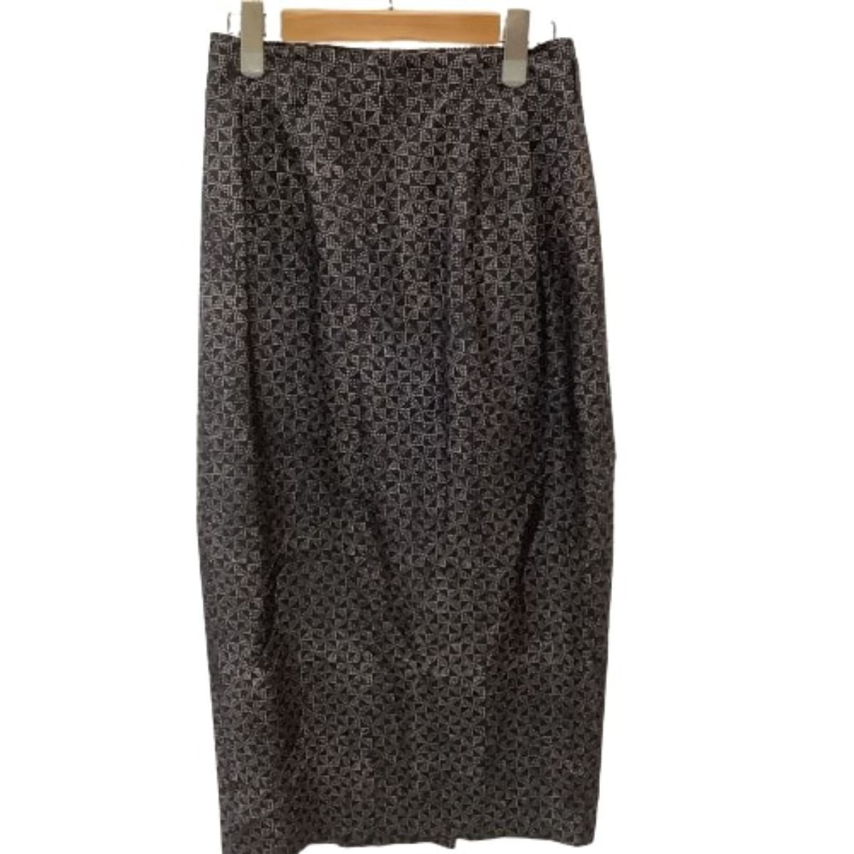 美品 ヨーガンレール ロングスカート スカート 総柄 ウール アルパカ M