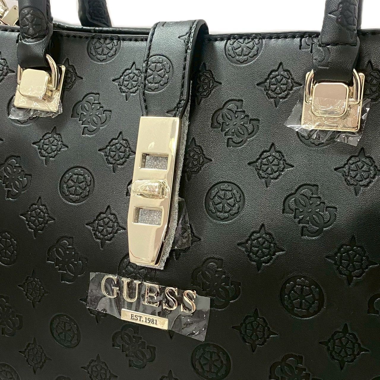 GUESS】2Way バッグ レザー ブラック/黒 モノグラム グラム SG739807 
