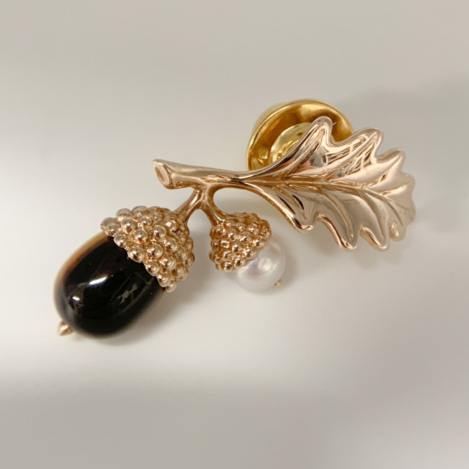 ◆MIKIMOTO　ミキモトパール　シルバー　どんぐりモチーフ　幸運ブローチ ◇MIKIMOTO ミキモトパール シルバー どんぐりモチーフ 幸運ブローチ