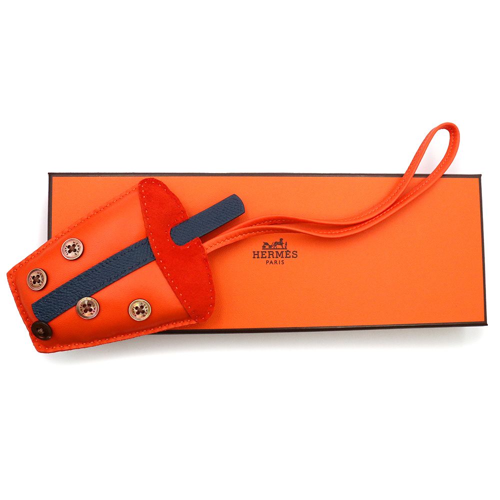 エルメス 未使用同様 ジンジャーマン チャーム 超希少 ネイビー