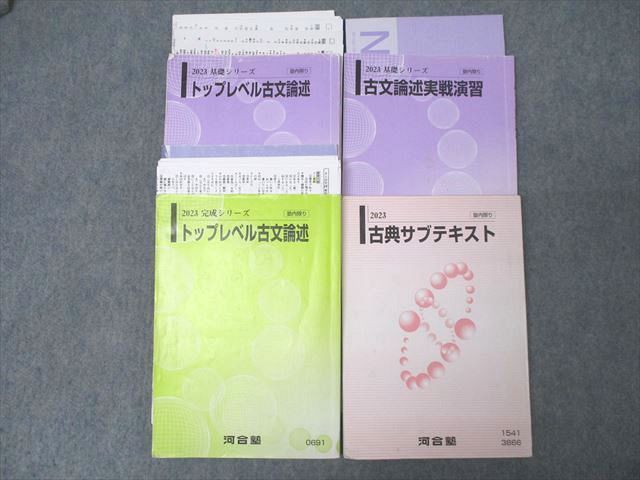 XH25-091 河合塾 トップレベル古文論述/実戦演習/古典サブテキスト 国語通年セット 2023 計4冊 山崎瑛二  054M0D
