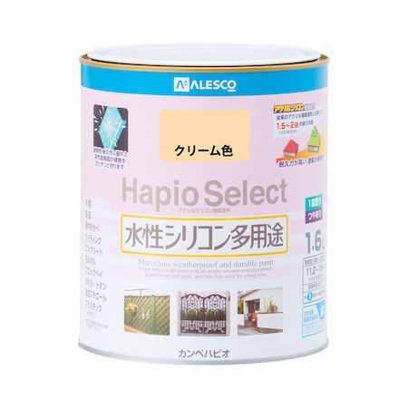 【新品・14営業日以内発送】カンペハピオ 00017650111016 ハピオセレクト クリーム色 1．6L Kanpe Hapio ホビー用 つやあり【キャンセル】【沖縄離島販売】
