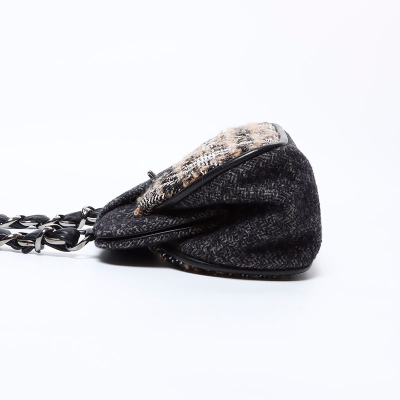 CHANEL MAKEUP ツイードチェーンショルダーバッグ CHANEL(シャネル) ツイードチェーンショルダーバッグ 2783**** グレー