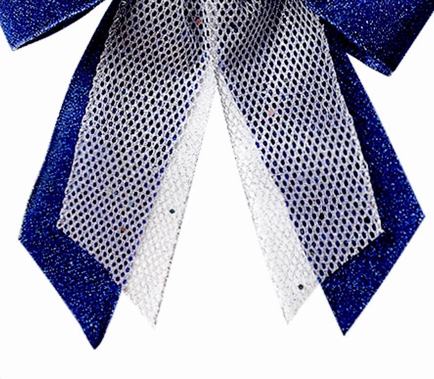 クリスマス リボン ツリートップ リース 蝶結び 青 ネイビー