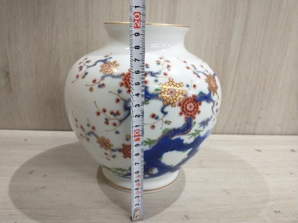 深川製磁 花瓶 共箱 金彩 染錦 有田焼 花入れ - メルカリ