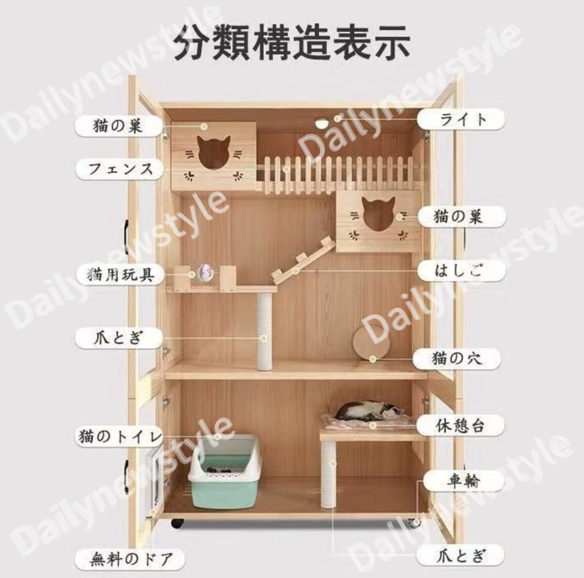 人気推薦◆ペット 猫の別荘