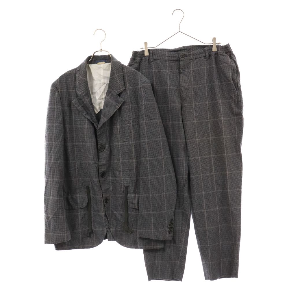 COMME des GARCONS HOMME DEUX (コムデギャルソン オムドゥ) 21SS 縮絨チェック ジャケットスラックスパンツ  セットアップ グレー DI-J031 - メルカリ