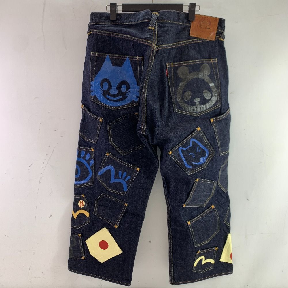 04w2487※【中古】EVISU エヴィス Lot.2001 デニム パンツ インディゴブルー系 38ｘ32 メニーポケット ゆったりストレート エビス【八王子店】