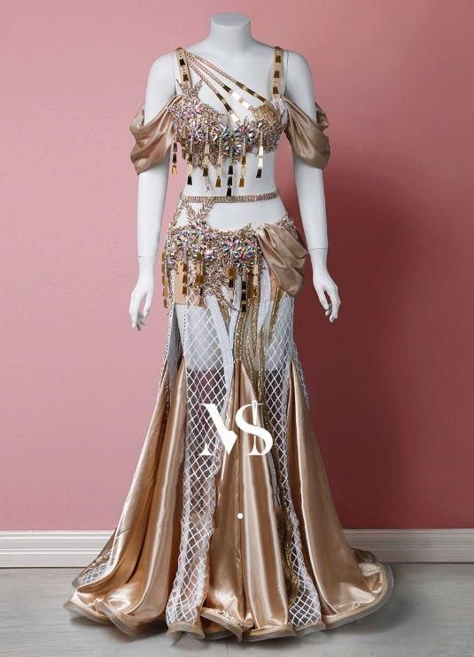 ベリーダンス衣装 オリエンタル衣装 ブラスカート 豪華 オーダーメイド