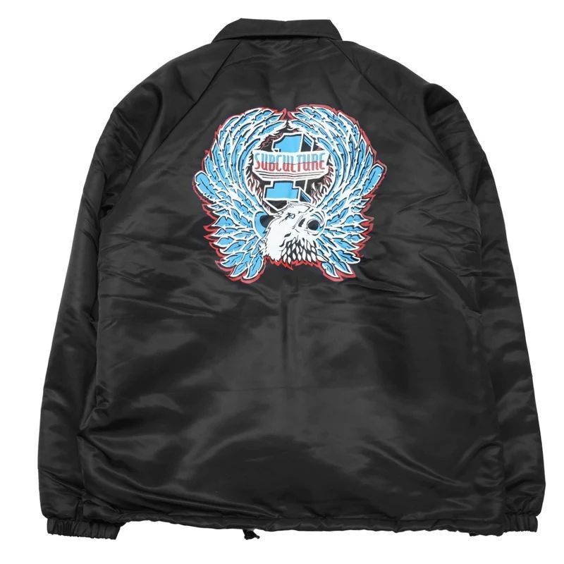 その他Subculture サブカルチャー 22AW TWIN EAGLE COACHES JACKET ツインイーグル コーチジャケット プリント 内ボア ブラック SCJK-A2202 Size 1