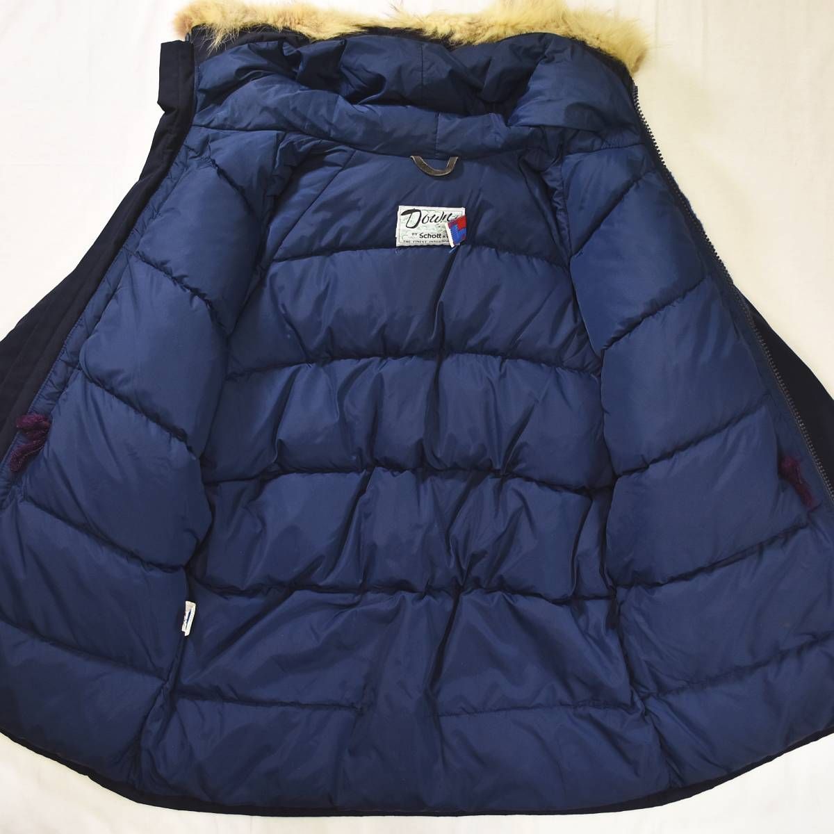80s90sヴィンテージ USA製 ショット Schott フードファー ダウン 