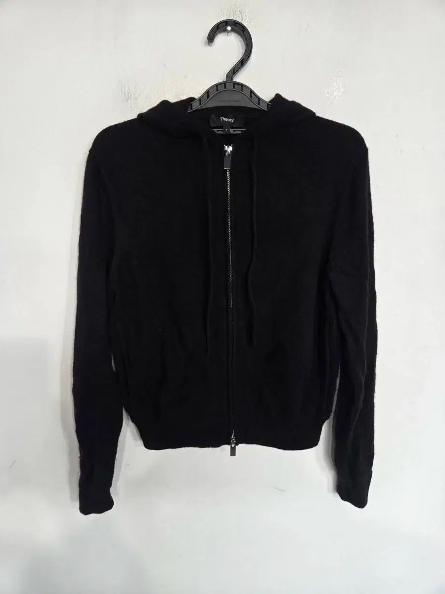 セオリー Theory 23AW LANA CASH VARSITY HOODIE ニットパーカー ジップアップ カシミヤ混 S 黒 ブラック /HK ■OS レディース セオリー Theory 23AW LANA CASH VARSITY HOODIE ニットパーカー