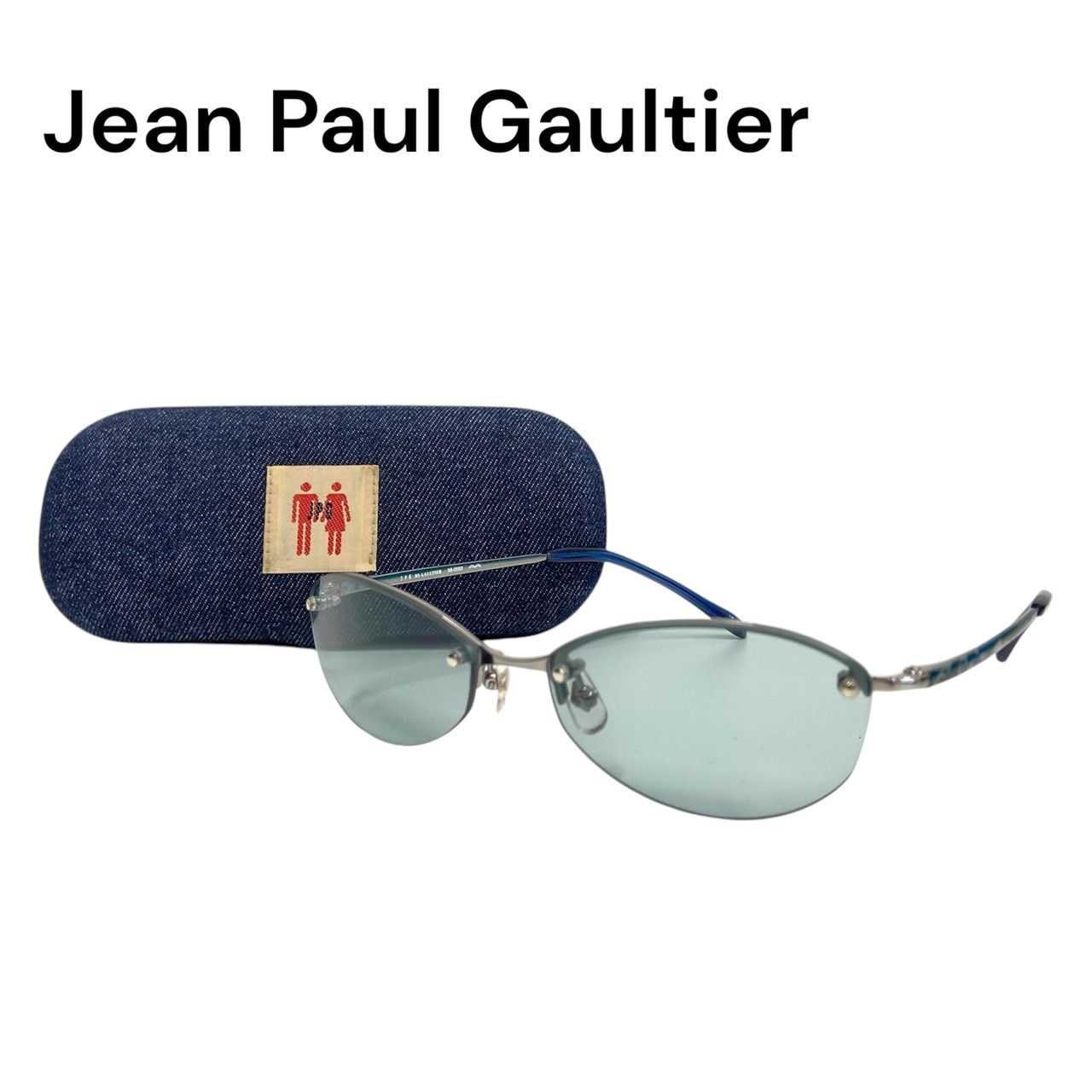 美品 Jean Paul GAULTIER サングラス 58-0050 ブルー ケース付き 美品 Jean Paul GAULTIER サングラス 58-0050 ブルー ケース付き