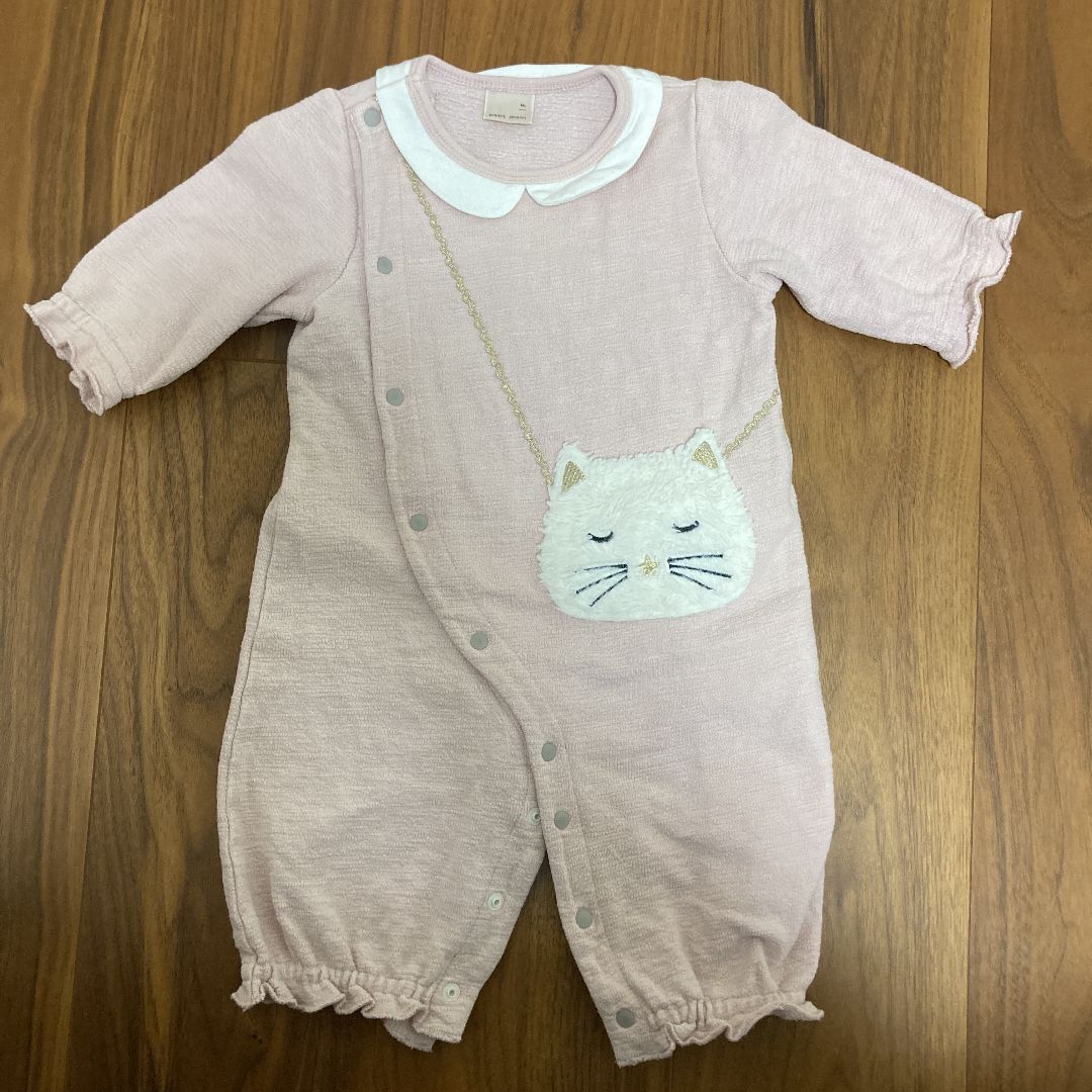 プティマイン ロンパース 長袖 ねこ 猫 ツーウェイオール ロンパース babykids♡ユニクロ☆gap メルカリ